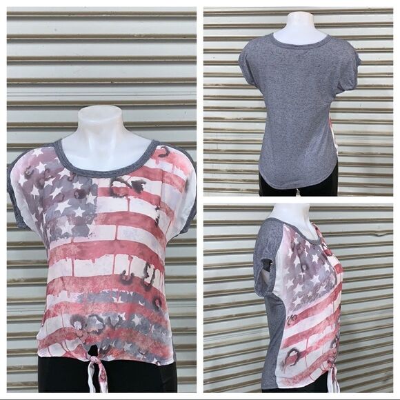 🛍️Shyanne American flag graphic front - Picture 1 of 7